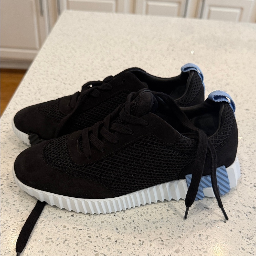 Hermes Black and Blue Women's Bouncing  Sneakers